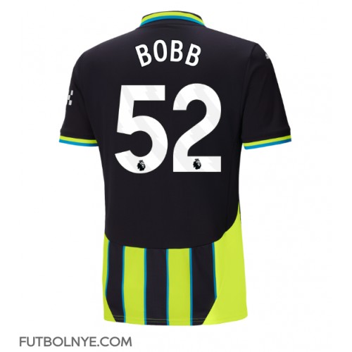 Camiseta Manchester City Oscar Bobb #52 Visitante Equipación 2024-25 manga corta